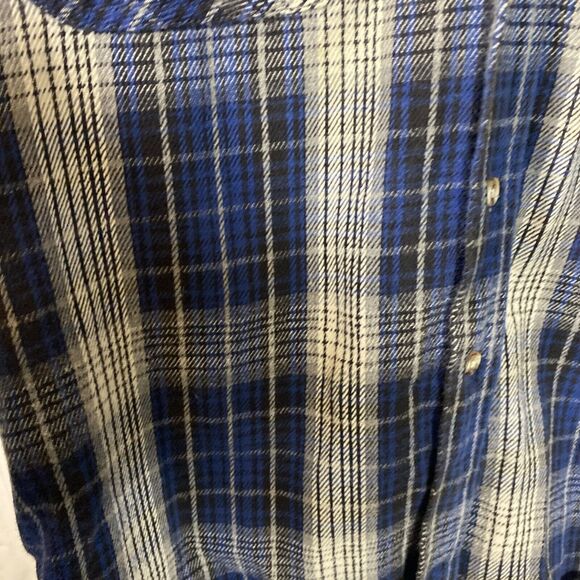 vintage weargaurd plaid red long sleeve button up shirt work outdoor Blue Warm - Picture 8 of 15